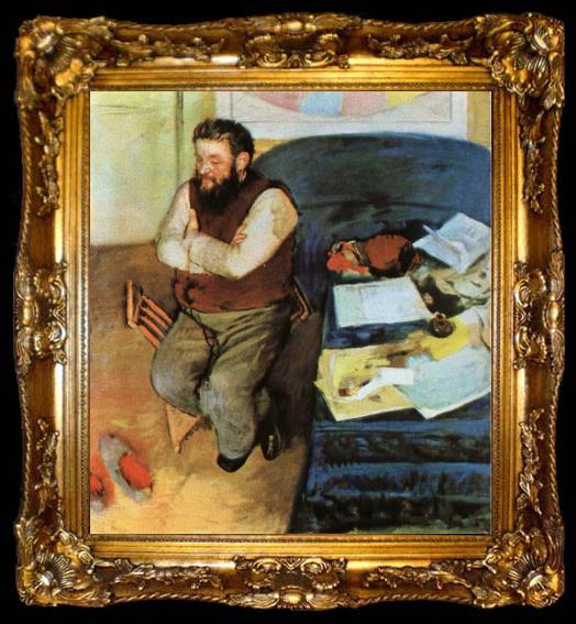framed  Edgar Degas The Portrait of Martelli, ta009-2